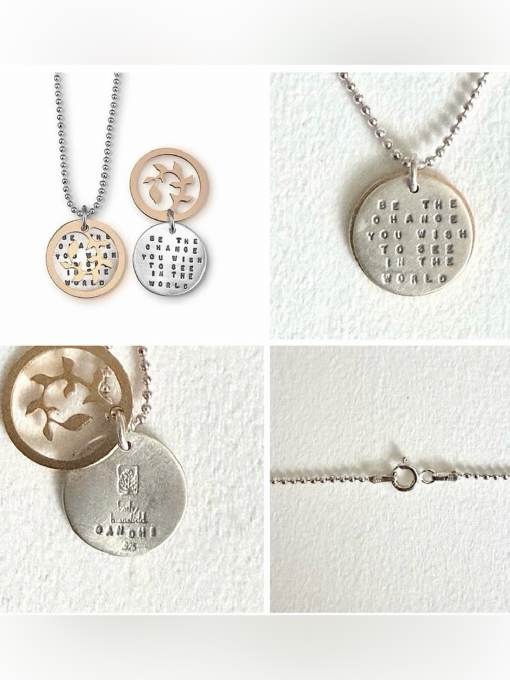 Kathy Bransfield "Gandhi Ivy" Sterling silver with 22kt gold overlay